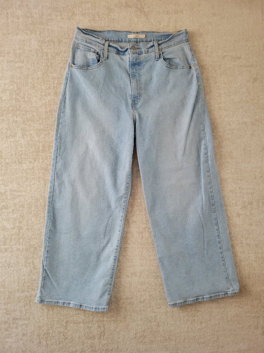 Levi's High Rise Wide Leg Jeans 32 Womens Blue Flex Denim Jeans Casual Boho Y2k